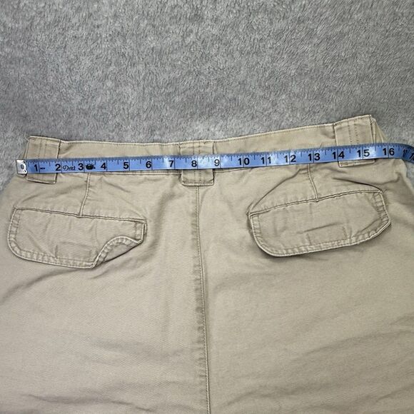 Savane Cargo Shorts Women Size 34W Tan Hook & Loop Pockets Comfort Elastic Waist - Picture 7 of 10